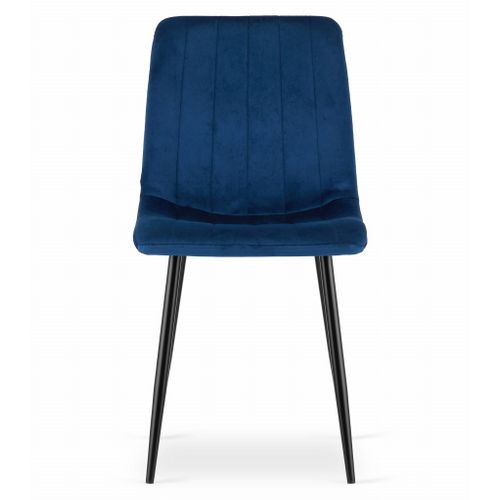 Chaise Lava - Bleu Marine Velours X 1 60x50x50