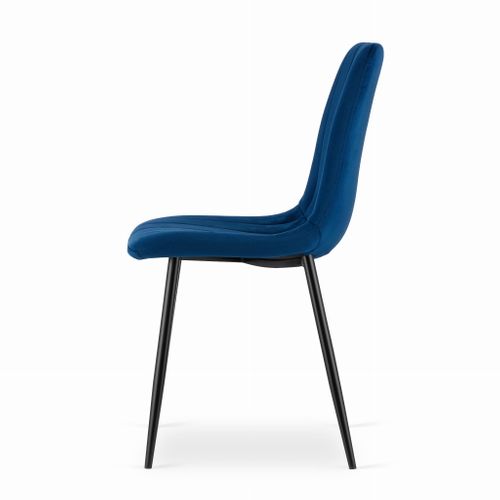 Chaise Lava - Bleu Marine Velours X 1 60x50x50