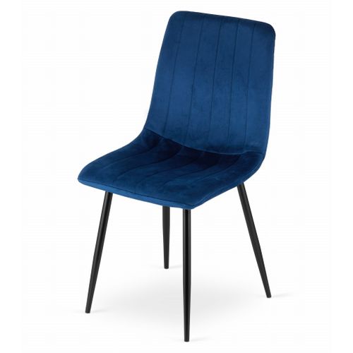 Chaise Lava - Bleu Marine Velours X 1 60x50x50