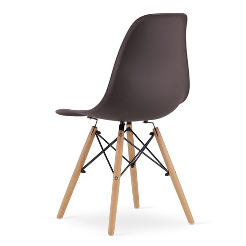 Chaise Osaka Coloris Café, Pieds Naturels X 1 45x45x50