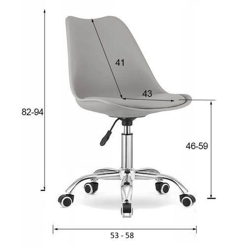 Chaise Pivotante Alba - Gris 61x41x52