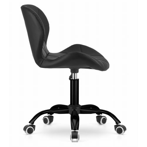 Chaise De Bureau Noto Simili Cuir - Noir 46x46x52