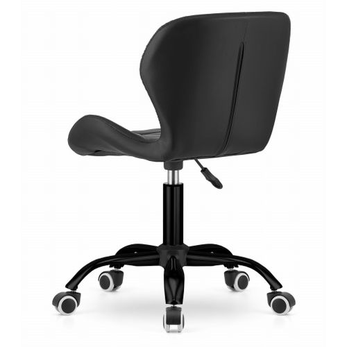 Chaise De Bureau Noto Simili Cuir - Noir 46x46x52