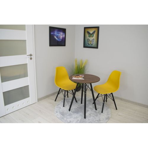 Table Todi Ronde 60 Cm - Frêne Foncé 69x72x9