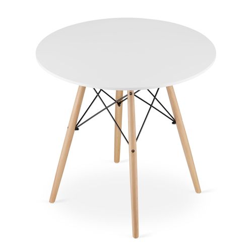 Table Todi Ronde 80 Cm - Blanc 88x91x9