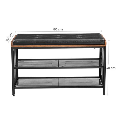 Meuble à Chaussures Avec Banc - 92x36x14