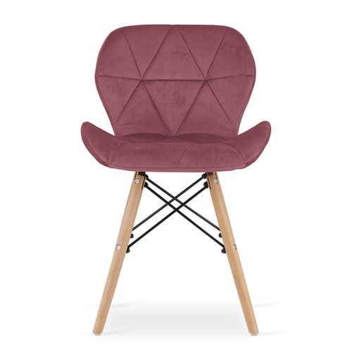 Chaise Lago Velours - Rose Foncé X 1 45x45x50