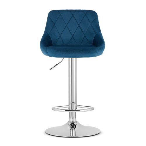 Hoker Kast - Velours Bleu Marine/base Chromée 49x35x47