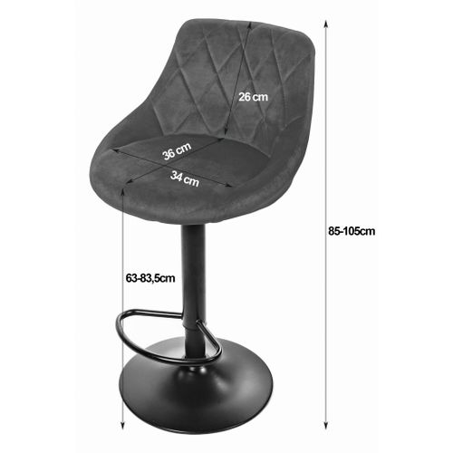 Hoker Kast - Velours Bleu Marine/base Noire 49x35x47