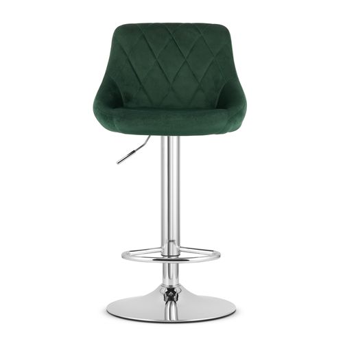 Hoker Kast - Velours Vert/base Chromée 49x35x47