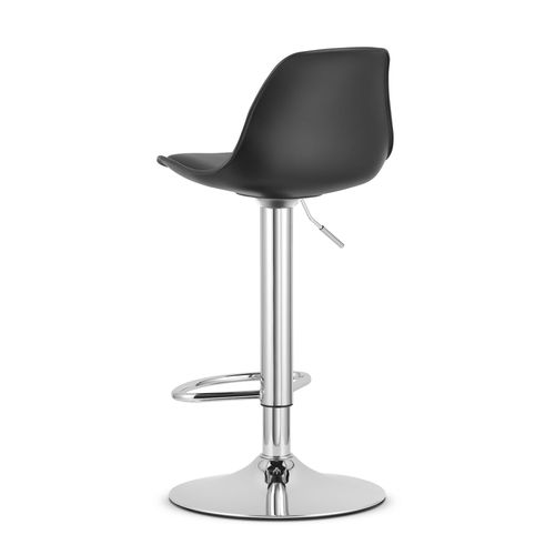 Tabouret Hoga - Noir/base Chromée 49x35x47