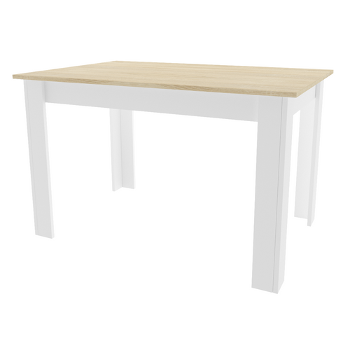 Table Np 120x80 Chêne Sonoma + Blanc 128x7x82
