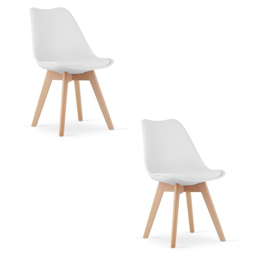 Chaises Mark Blanches X 2 61x40x50