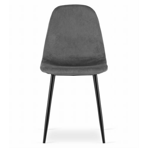 Chaise Como - Velours Gris Foncé X 2 60x50x50