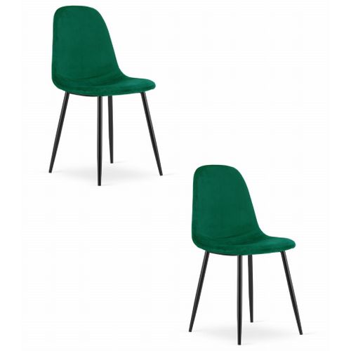 Chaise Como - Velours Vert Foncé X 2 60x50x50