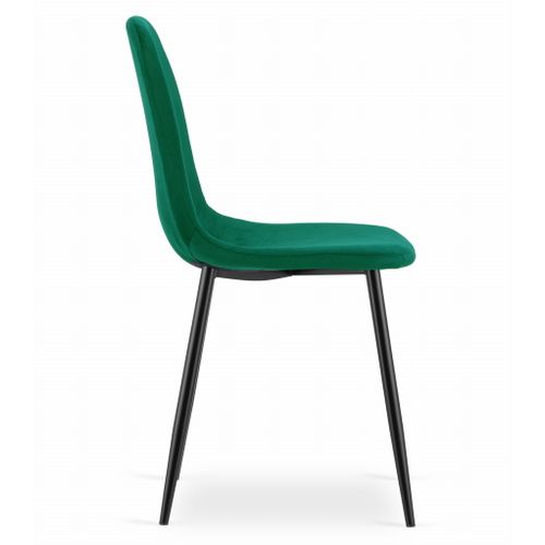 Chaise Como - Velours Vert Foncé X 2 60x50x50