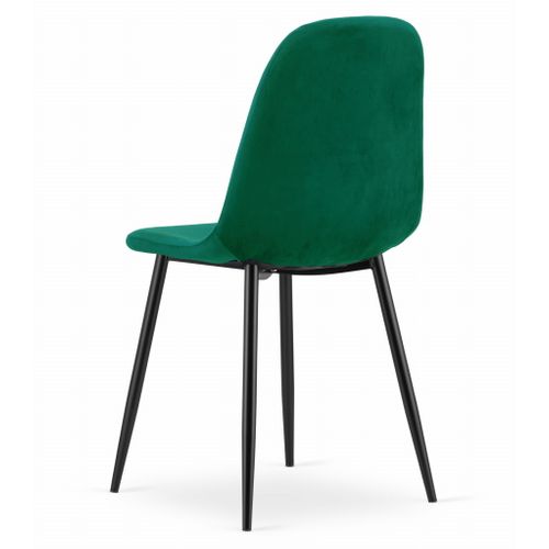 Chaise Como - Velours Vert Foncé X 2 60x50x50