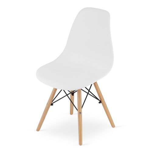 Chaise Osaka Blanc/pieds Naturels X 2 46x46x52