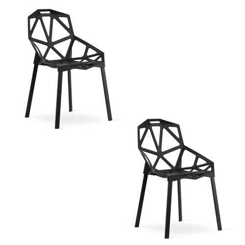 Chaise Essen - Noires X 2 61x50x50