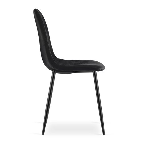 Chaise Asti - Velours Noir X 2 60x50x50