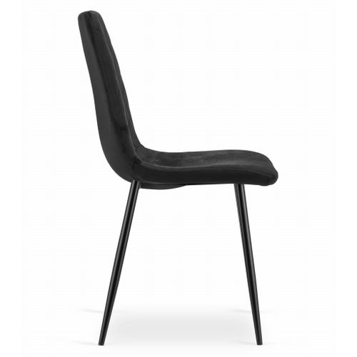 Chaise Turin - Velours Noir X 2 60x50x50