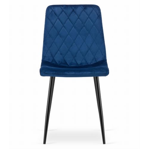 Chaise Turin - Velours Bleu Marine X 2 60x50x50