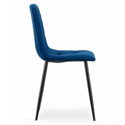 Chaise Kara - Velours Bleu Marine X 2 60x50x50