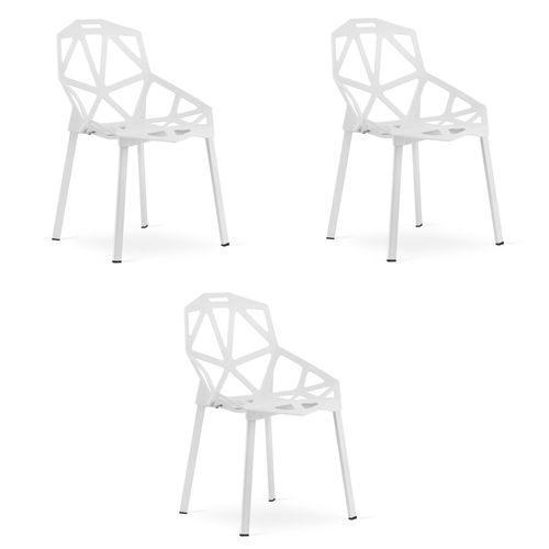 Chaises Essen - Blanches X 3 63x56x64