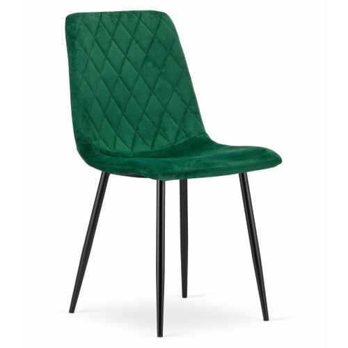 Chaise Turin - Velours Vert Foncé X 3 67x58x59