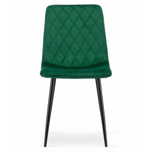 Chaise Turin - Velours Vert Foncé X 3 67x58x59