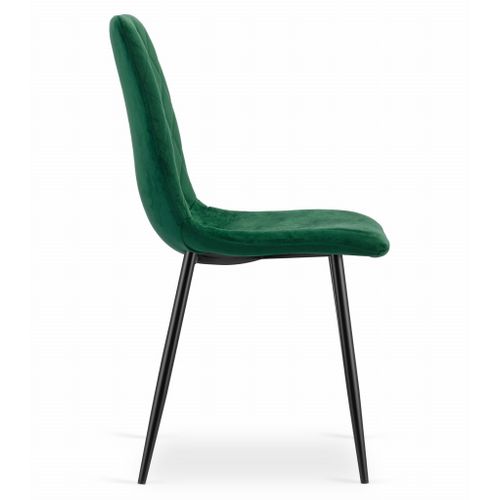 Chaise Turin - Velours Vert Foncé X 3 67x58x59