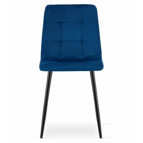Chaise Kara - Velours Bleu Marine X 3 67x58x59