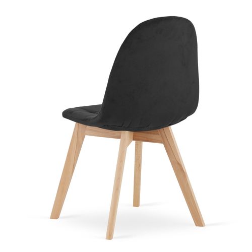 Chaise Bora - Velours Noir X 3 60x50x50