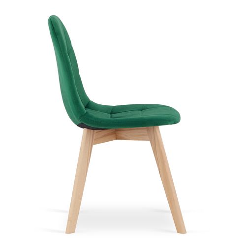 Chaise Bora - Velours Vert Foncé X 3 60x50x50