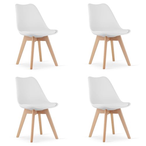 Chaises Mark Blanches X 4 60x50x50