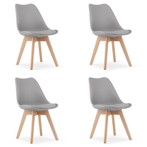 Chaise Mark - Grise X 4 60x50x50
