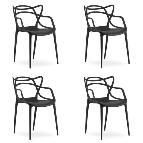 Chaises Kato - Noires X 4 68x59x58