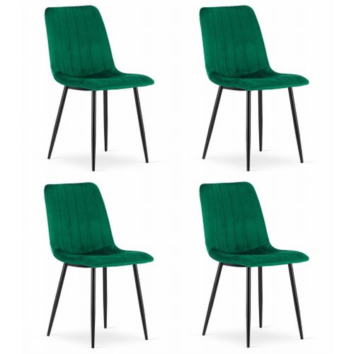 Chaise Lava - Velours Vert Foncé X 4 67x58x59