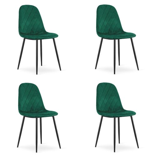 Chaise Asti - Velours Vert Foncé X 4 61x45x65