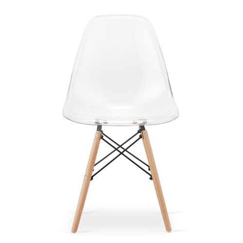 Chaises Osaka Transparentes / Pieds En Bois Naturel X 4 61x40x50