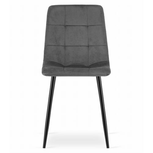Chaise Kara - Velours Gris Foncé X 4 67x58x59