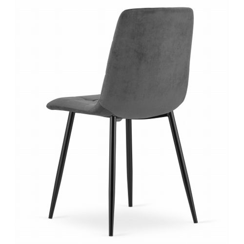 Chaise Kara - Velours Gris Foncé X 4 67x58x59