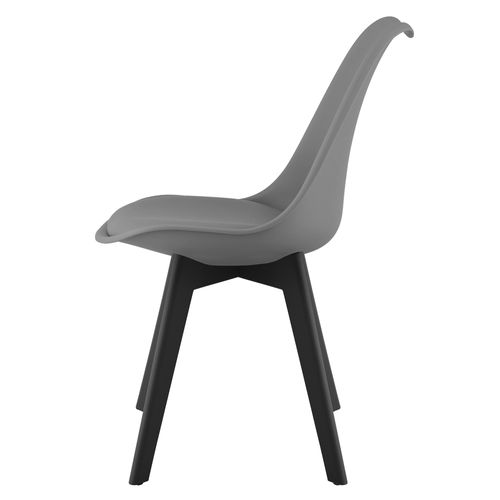 Chaise Mark - Gris Graphite/pieds Noirs X 4 60x50x50