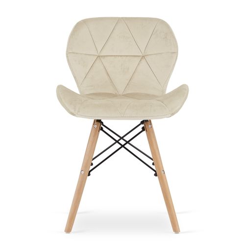 Chaise Lago Velours - Beige X 4 60x50x50