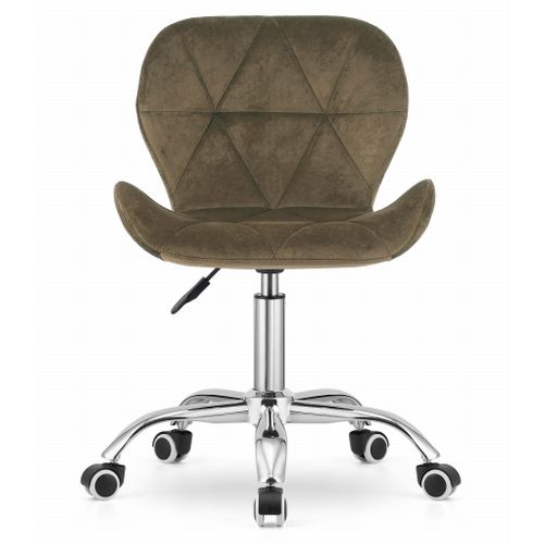 Chaise Pivotante Avola Velours - Marron 46x46x52