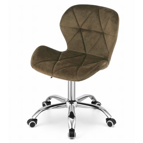 Chaise Pivotante Avola Velours - Marron 46x46x52