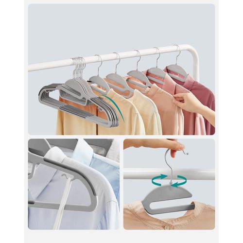 Cintres Plastique Gris, Lot De 20 - 39x7x32