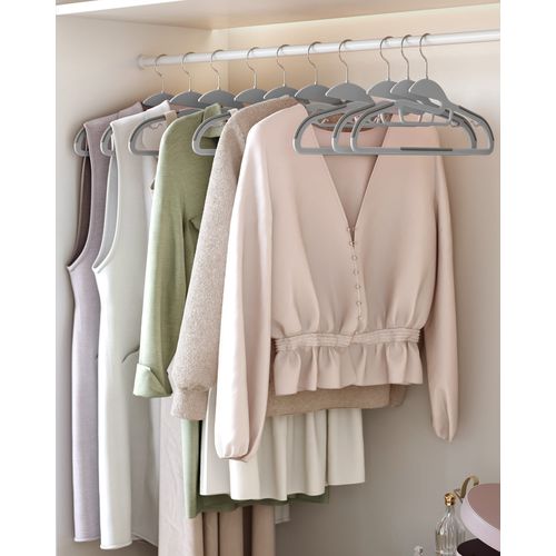 Cintres Plastique Gris, Lot De 20 - 39x7x32