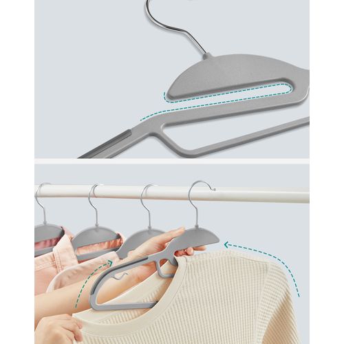 Cintres Plastique Gris, Lot De 20 - 39x7x32