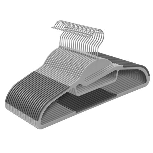 Cintres Plastique Gris, Lot De 20 - 39x7x32